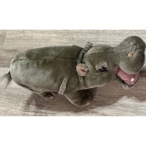 Jungle Joes Safari Friends Happy The Hippo Plush Stuffed Animal Olive Green Toy